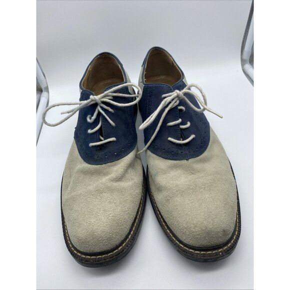Johnston & Murphy Gray Navy Blue Saddlebuck Oxfords Men’s 11 Style 059-0557 main image 13